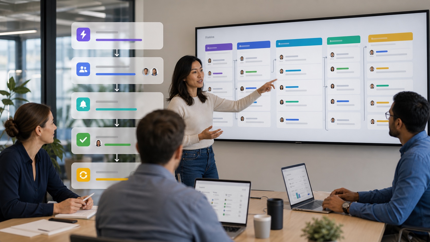 Workflow automation, ownership, and reporting system designed for monday.com adoption